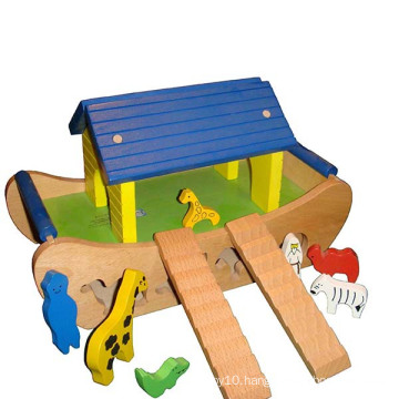 hot selling kids toy wooden Noah's Ark boat